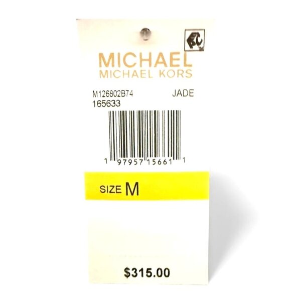 Michael Kors Womens Green Full Zip Belted Wool Blend Mid Length Coat Sz M New - Picture 5 of 10